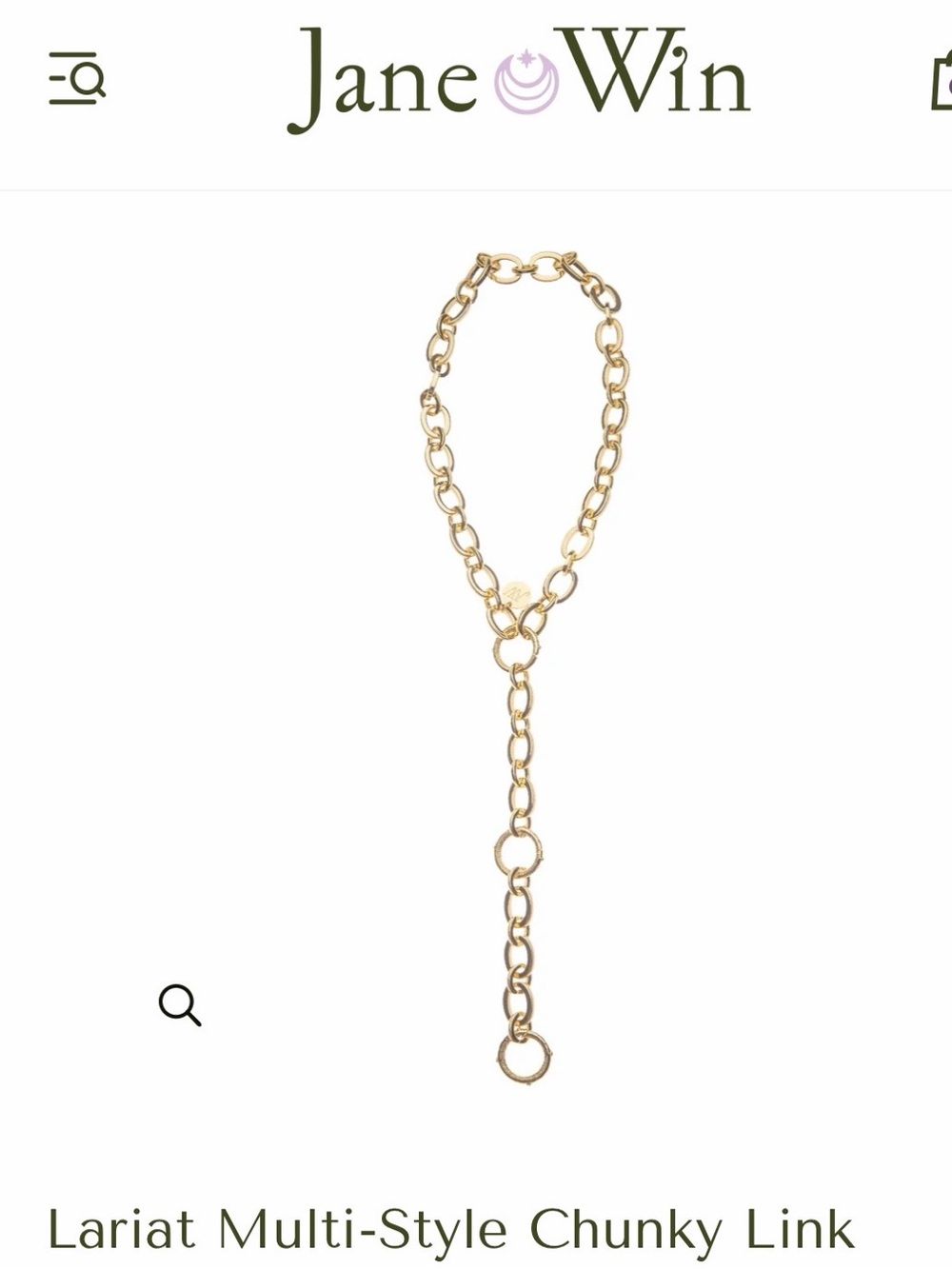 Jane Win Lariat Multi-Style Chunky Link Necklace